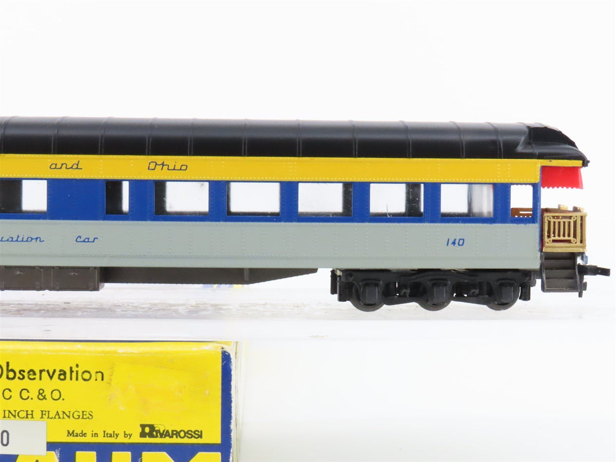 HO Scale AHM/Rivarossi 6202 C&amp;O Chesapeake &amp; Ohio Observation Passenger Car #140