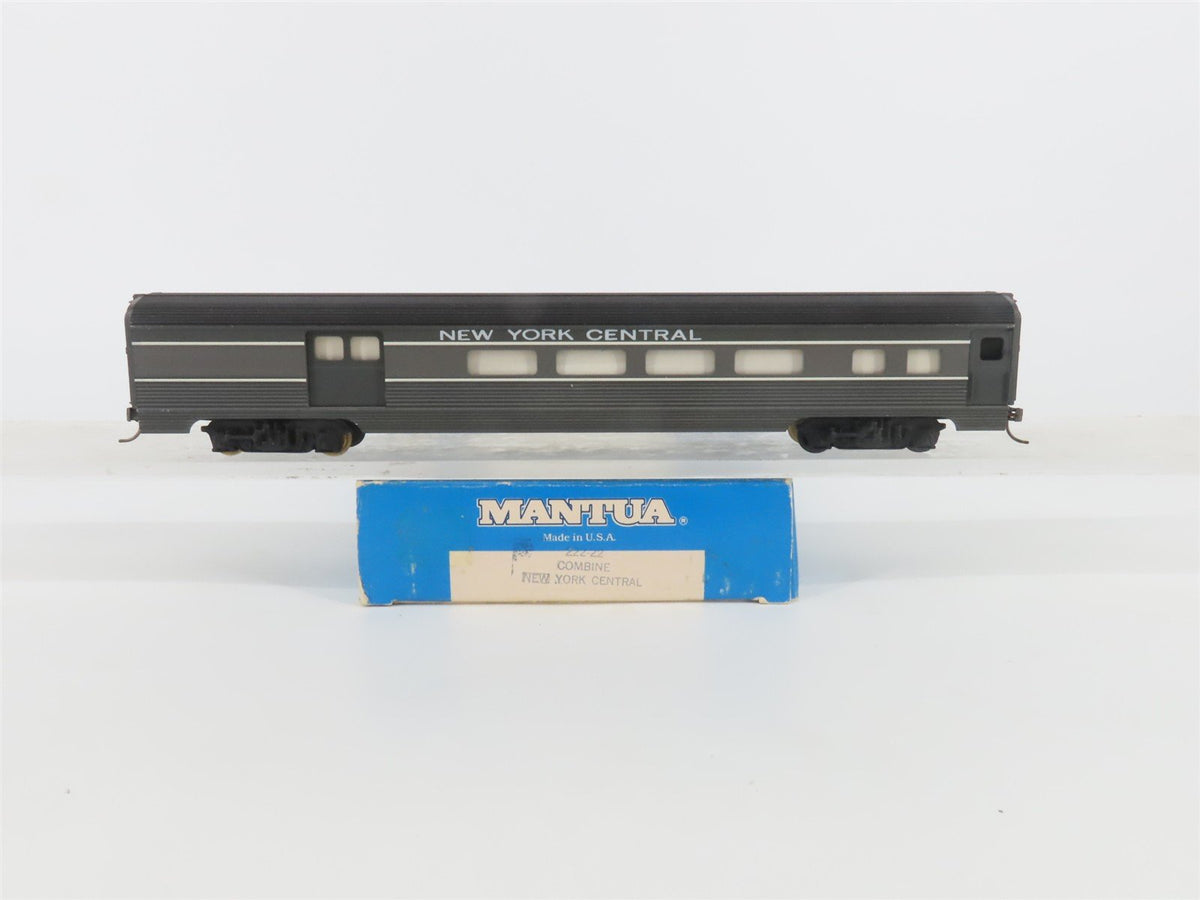 HO Scale Mantua 222-22 NYC New York Central Aluminum Combine Passenger Car
