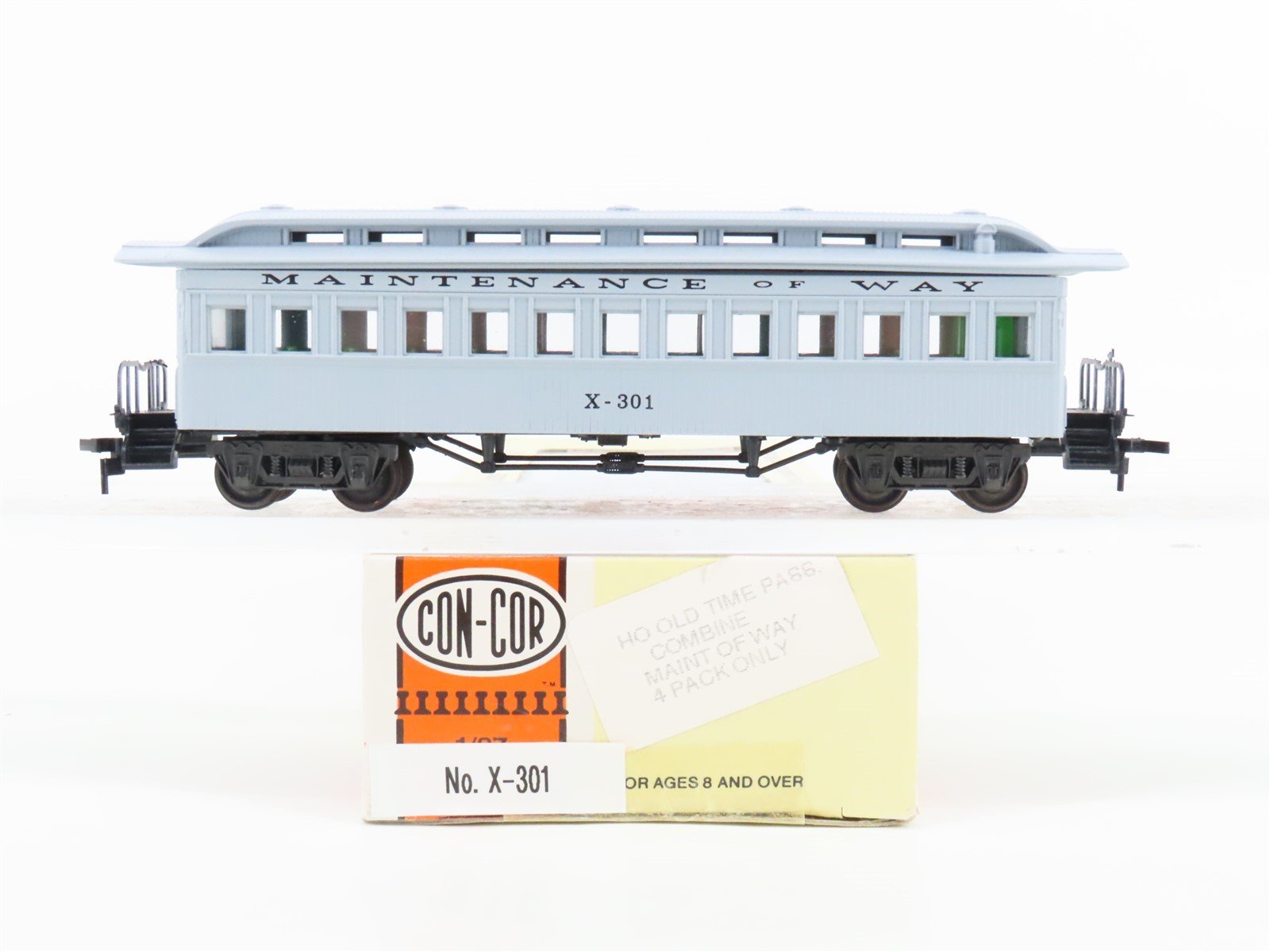 HO Scale Con-Cor MOW Maintenance of Way Old Time Combine Passenger #X-301