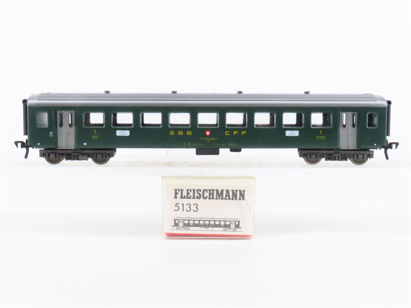 HO Scale Fleischmann 5133 SBB CFF 2nd Class Passenger Car #20-34