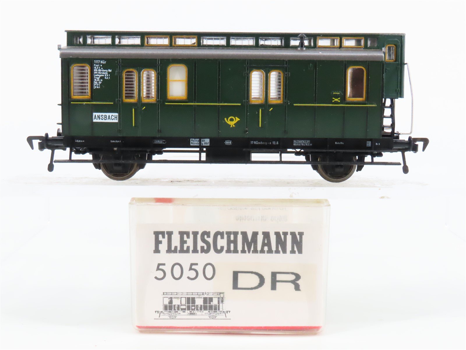 HO Scale Fleischmann 5050 DRG Deutsche Reichsbahn Baggage Mail Coach Passenger