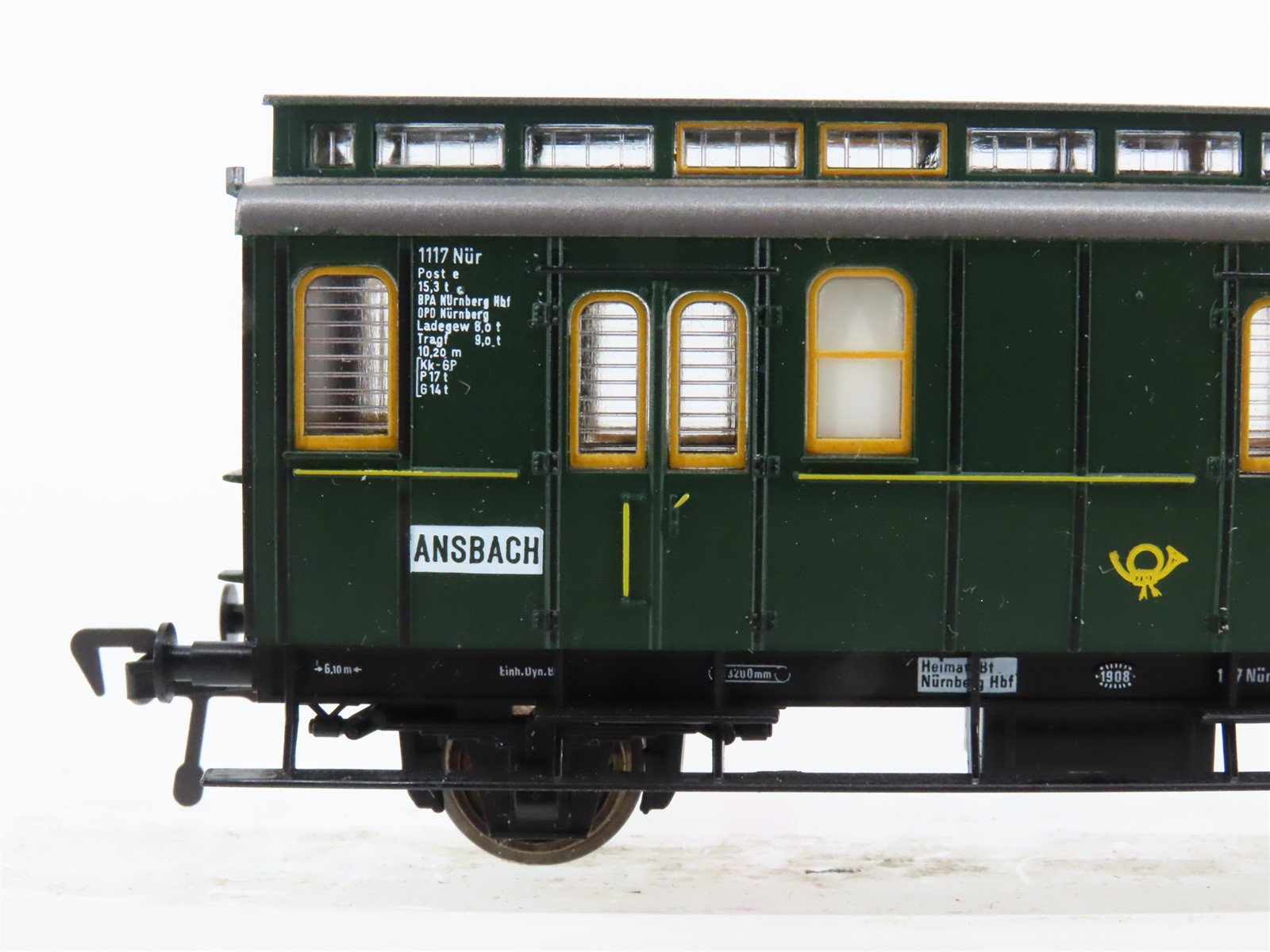 HO Scale Fleischmann 5050 DRG Deutsche Reichsbahn Baggage Mail Coach Passenger