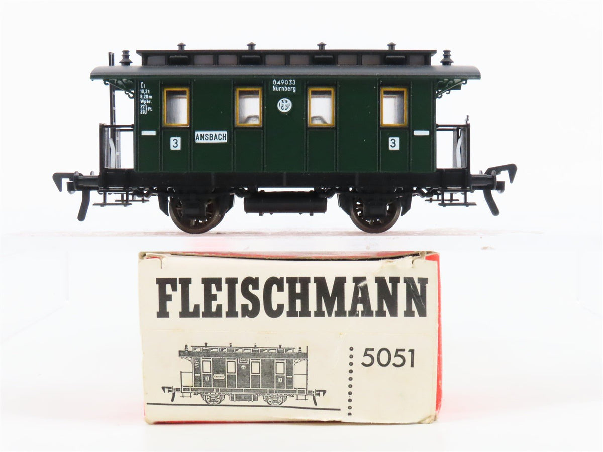 HO Scale Fleischmann 5051 DRG Deutsche Reichsbahn 3rd Class Coach Passenger Car