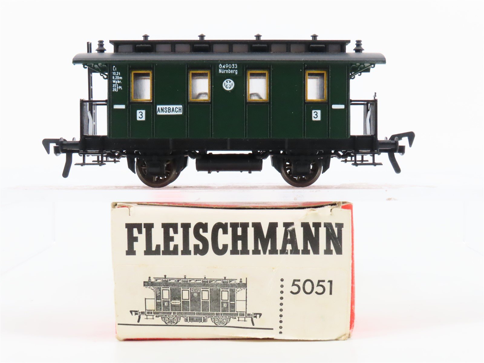 HO Scale Fleischmann 5051 DRG Deutsche Reichsbahn 3rd Class Coach Passenger Car