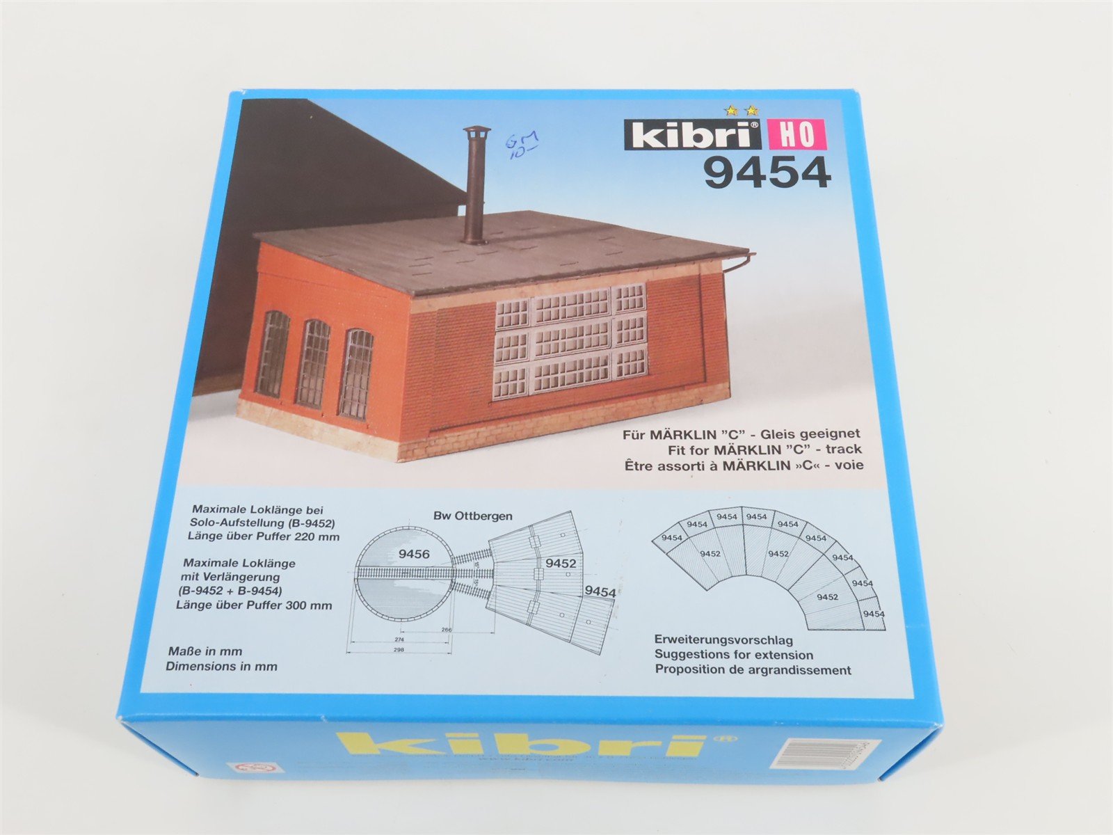 HO 1/87 Scale Kibri Kit 9454 Add-On Stall For Roundhouse Kit #9452 - SEALED