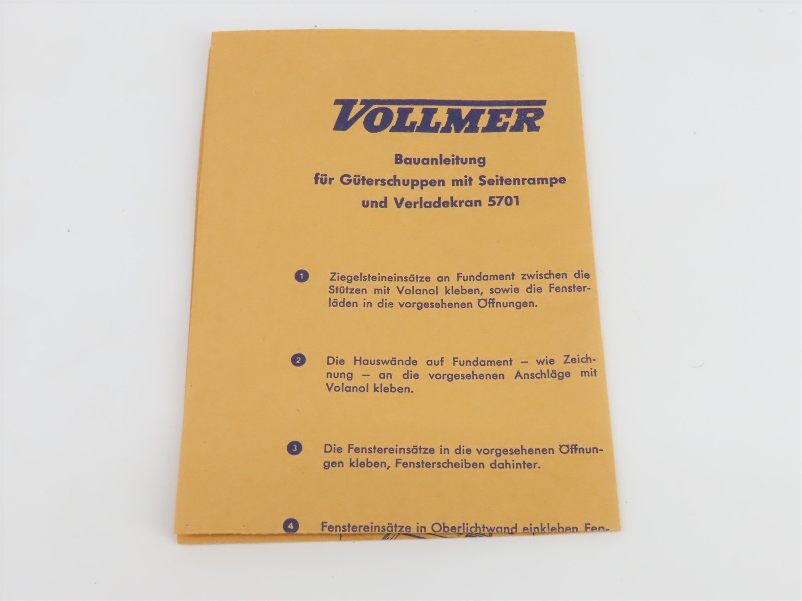 HO 1/87 Scale Vollmer Plastic Kit 5701B Freight Station w/ Loading Ramp