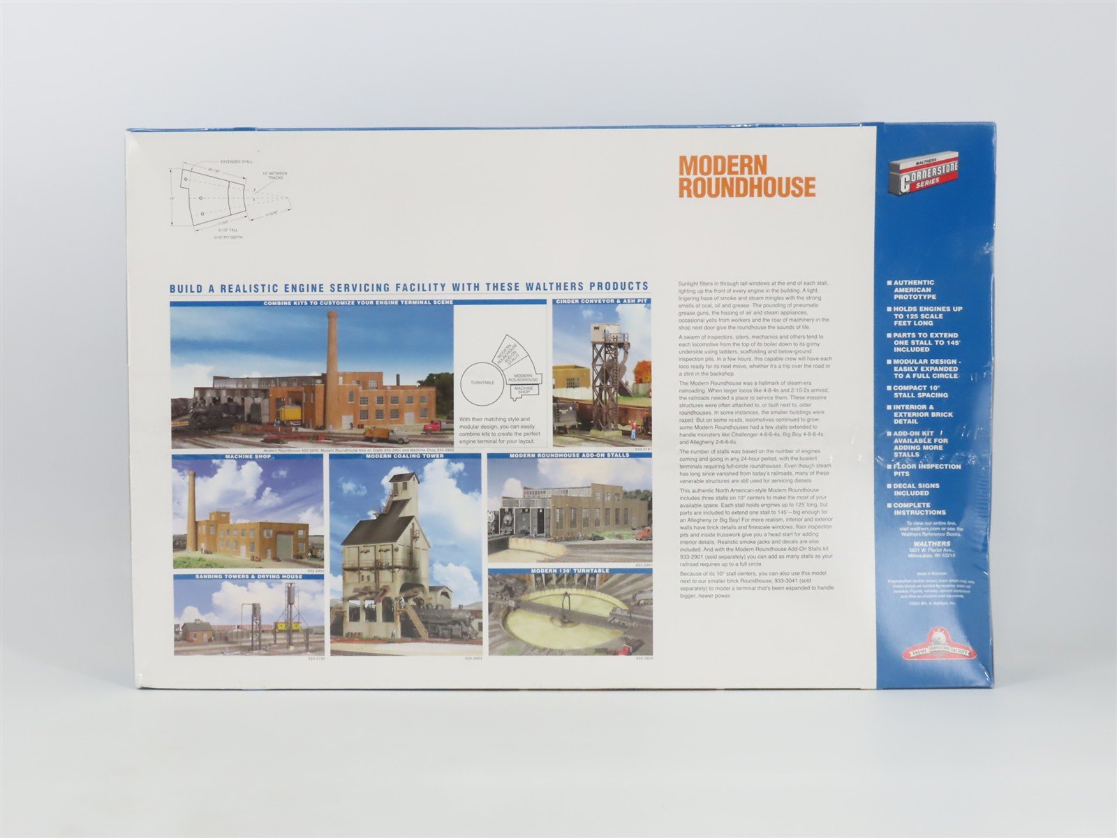 HO Walthers Engine Servicing Facility Kit 933-2900 Modern Roundhouse - SEALED