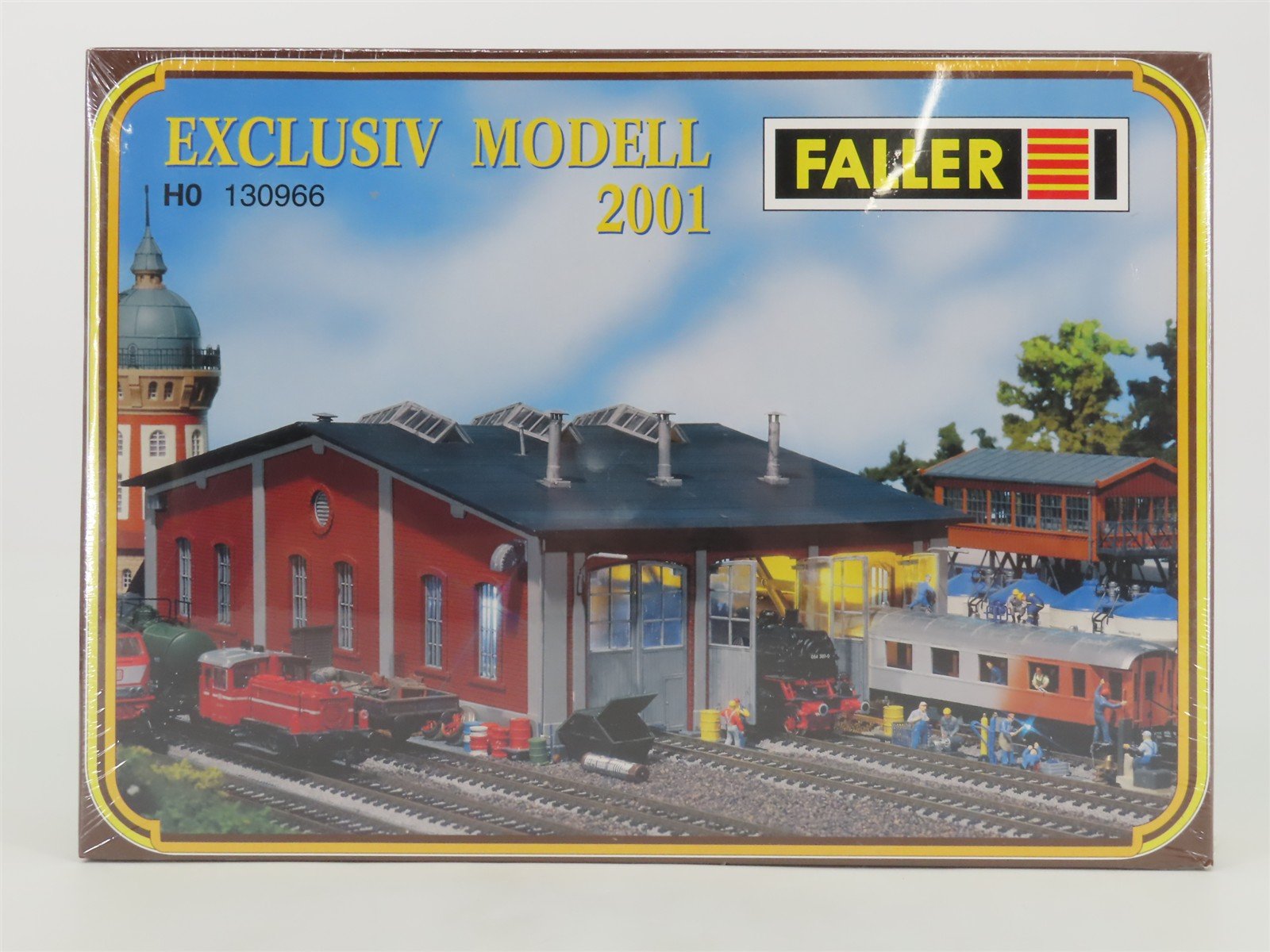 HO Scale Faller Kit 130966 3-Stall Coach Workshop w/ Motor Drive Unit - SEALED