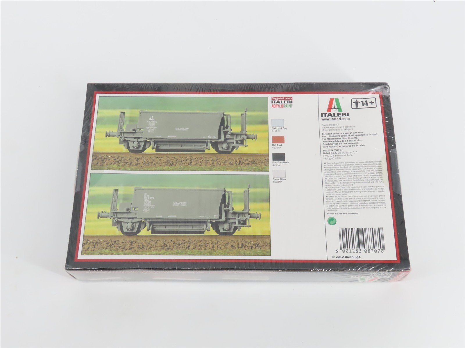 LOT of 4 HO Italeri Kits 8706 & 8707 Undecorated Tank Car & Hopper - SEALED