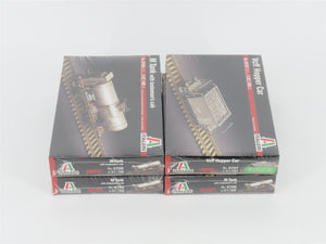 LOT of 4 HO Italeri Kits 8706 & 8707 Undecorated Tank Car & Hopper - SEALED