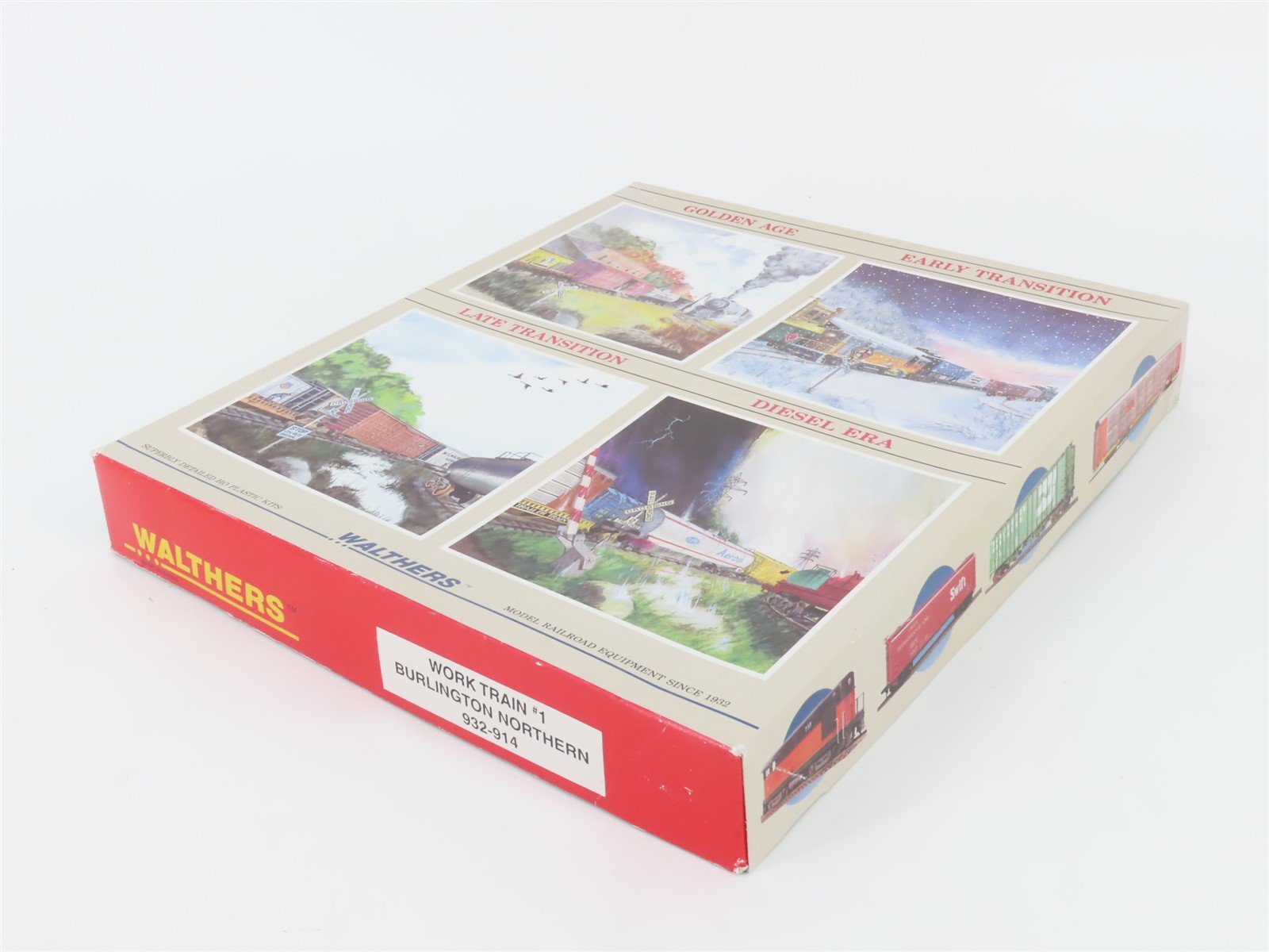 HO Walthers Kit 932-914 BN Burlington Northern MofW Work Train 6-Car Set -SEALED