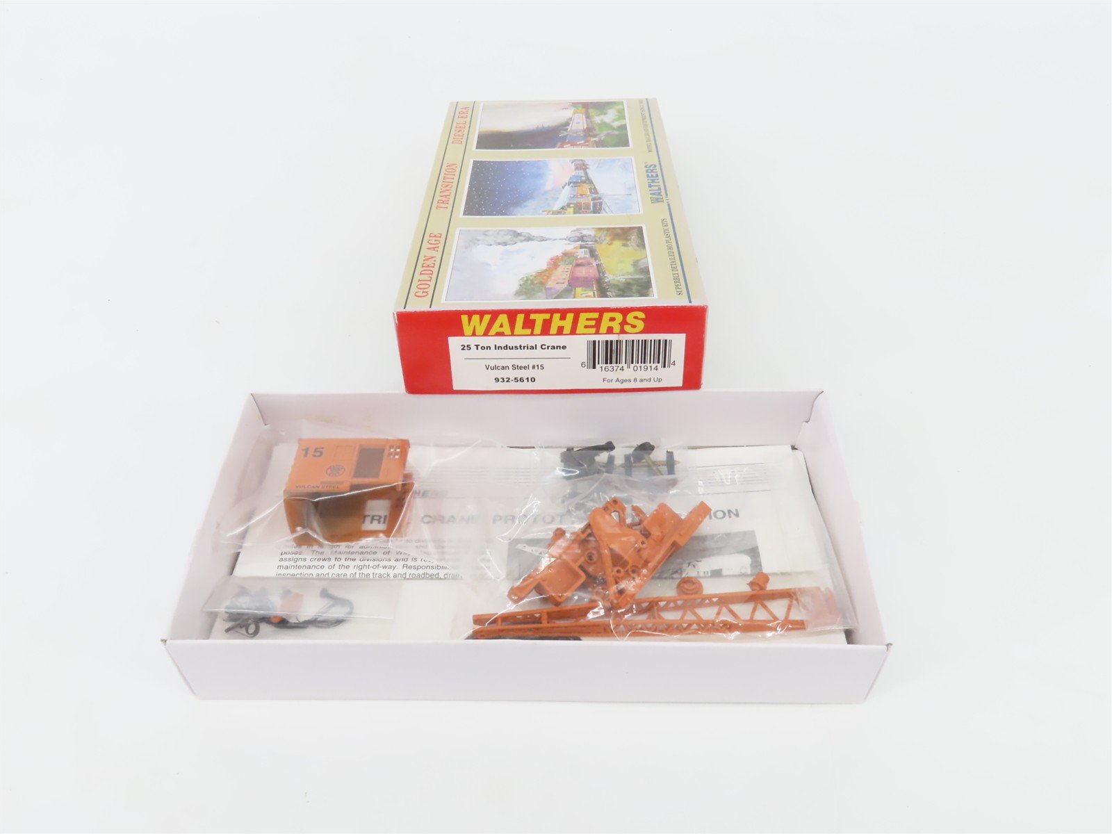 HO Scale Walthers Kit 932-5610 Vulcan Steel 25-Ton Industrial Crane Car #15
