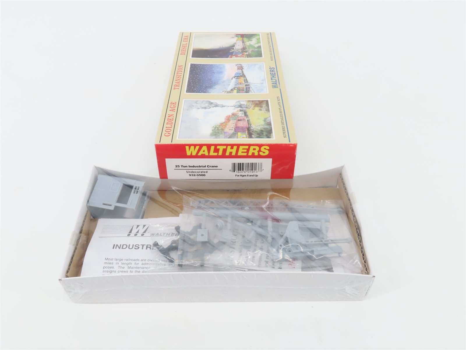 HO Scale Walthers Kit 932-5500 Undecorated 25-Ton Industrial Crane Car - SEALED