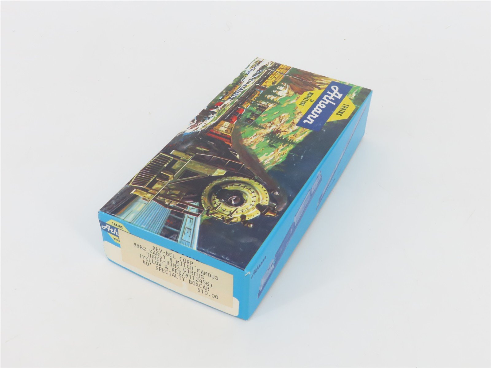 HO Scale Athearn Bev-Bel Kit #882 K&MC Karly & Mitch Circus 40' Box Car #112456