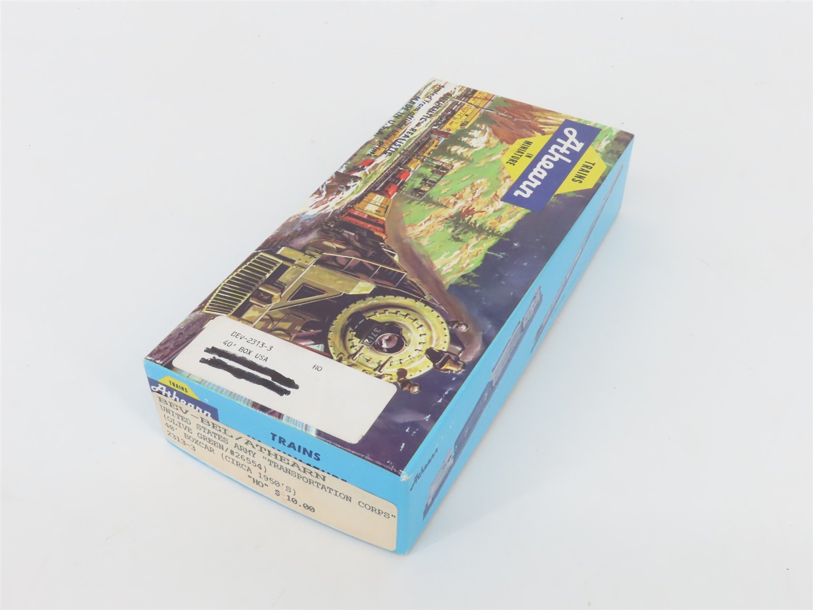 HO Scale Athearn Bev-Bel Kit 2313-3 USAX US Army 1950's Era 40' Box Car #26554