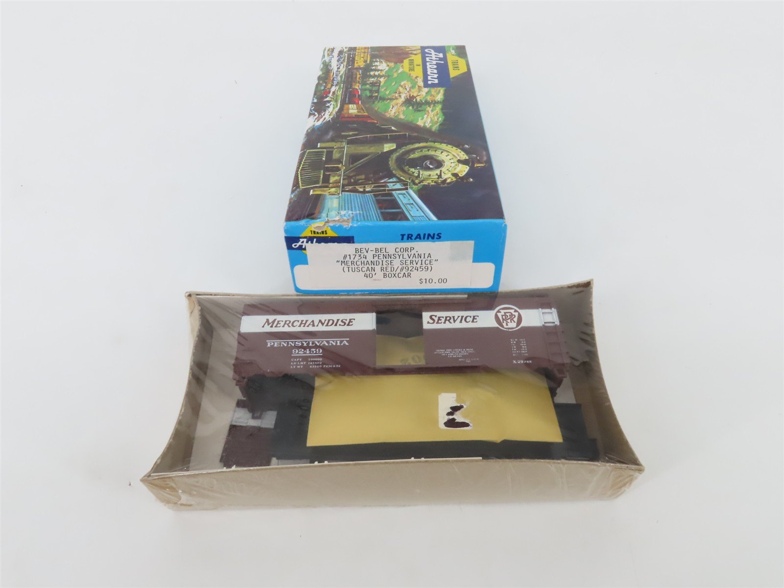 HO Athearn Bev-Bel Kit 1734 PRR Merchandise Service 40' Box Car #92459 - SEALED