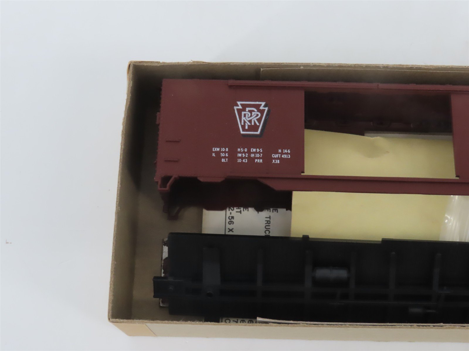 HO Athearn Bev-Bel Kit 485 PRR Pennsylvania 50' Double-Door Box Car #58104