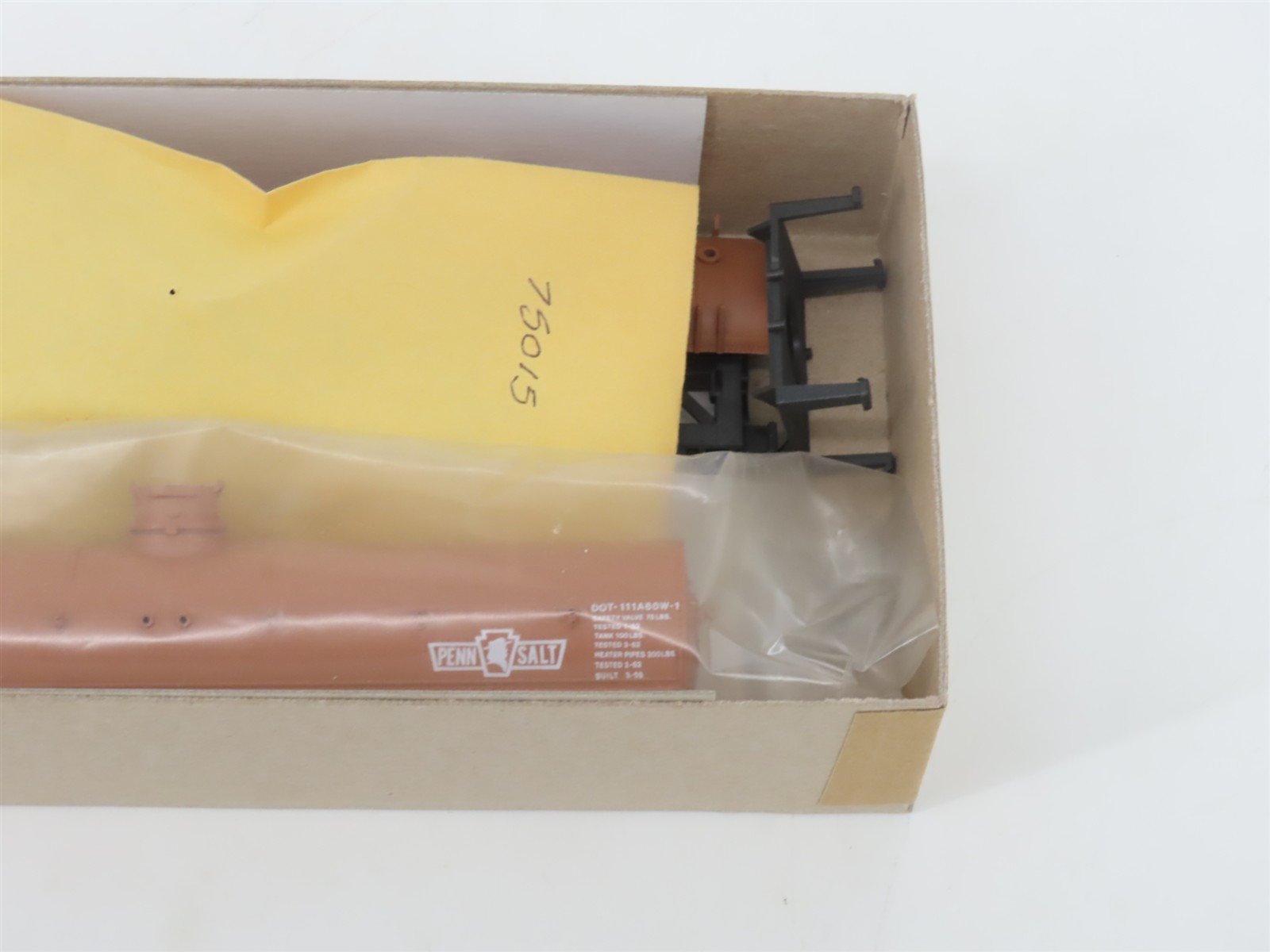 HO Scale Athearn Bev-Bel Kit 434-1 GATX Penn Salt 42' Chemical Tank Car #4803