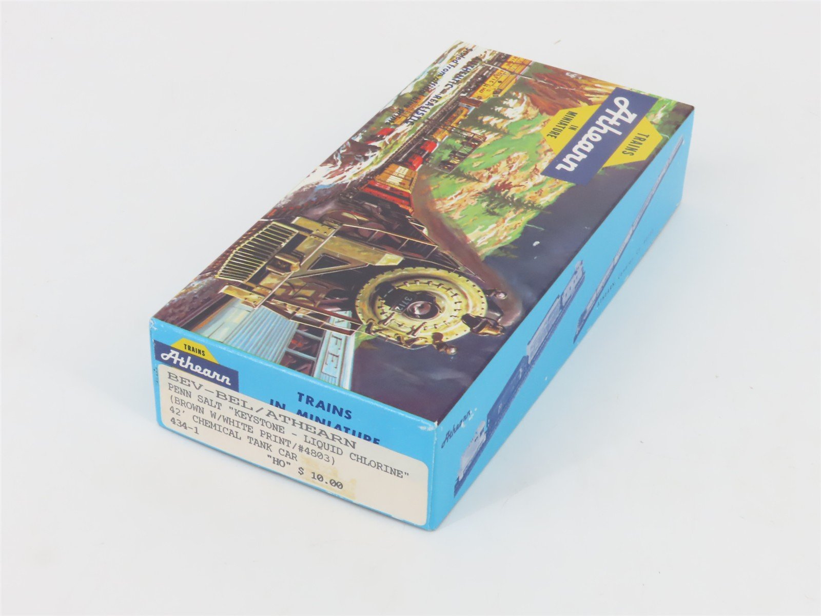 HO Scale Athearn Bev-Bel Kit 434-1 GATX Penn Salt 42' Chemical Tank Car #4803