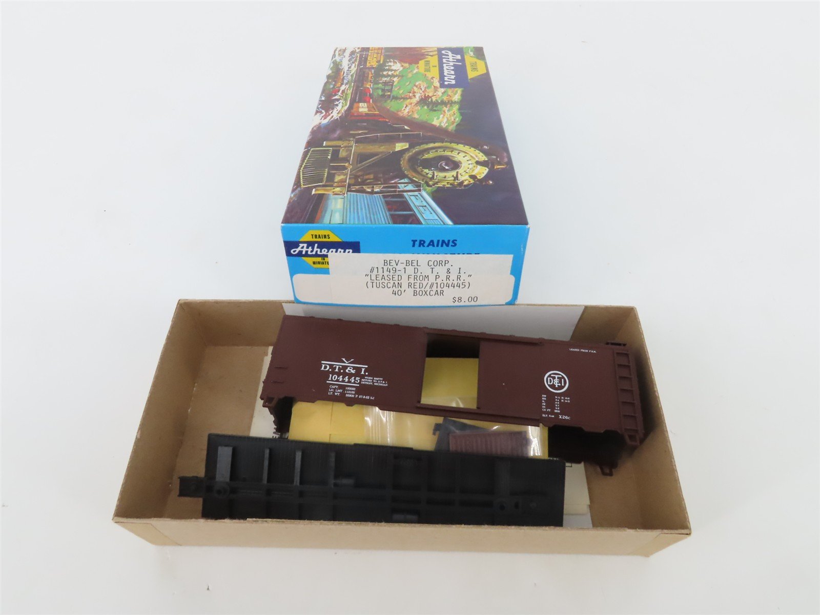 HO Athearn Bev-Bel Kit 1149-1 DTI Detroit Toledo & Ironton 40' Box Car #104445
