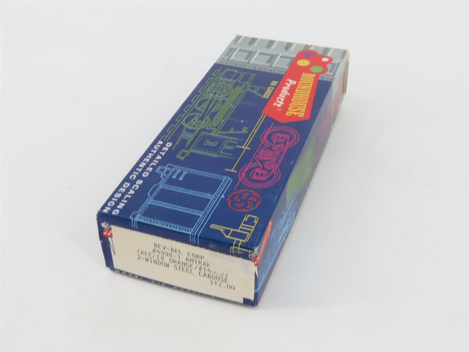 HO Roundhouse Bev-Bel Kit 4998-1 AMTK Amtrak Orange Center Cupola Caboose #14022