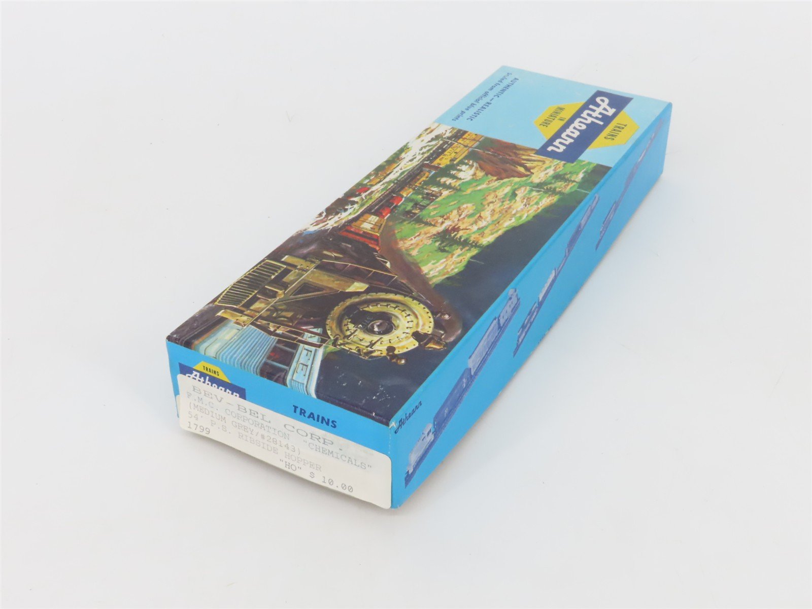 HO Scale Athearn Bev-Bel Kit 1799 PTLX FMC Chemicals 3-Bay Covered Hopper #28143