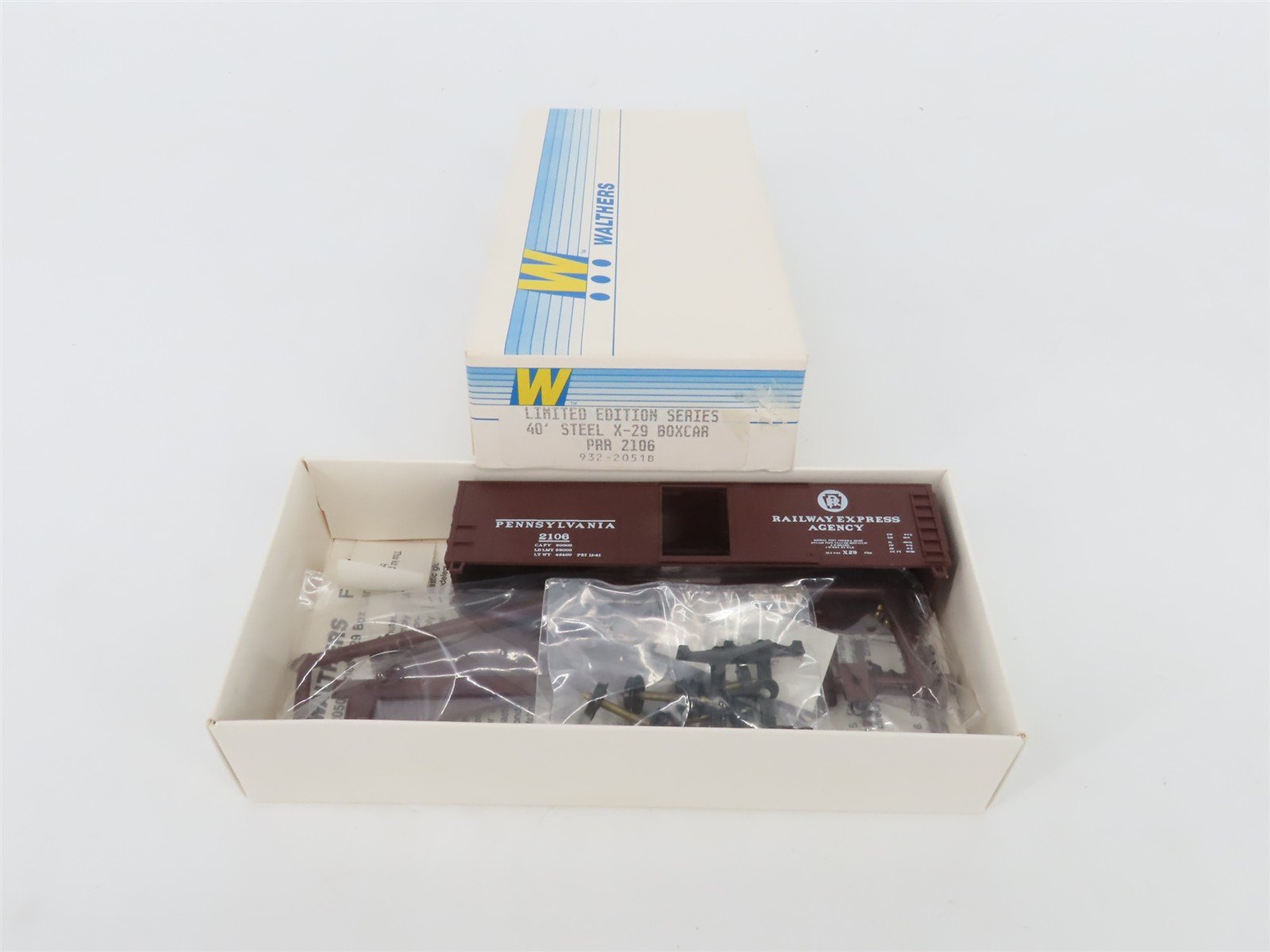 HO Scale Walthers Limited Edition Kit 932-2051B PRR X29 40' Steel Box Car #2106