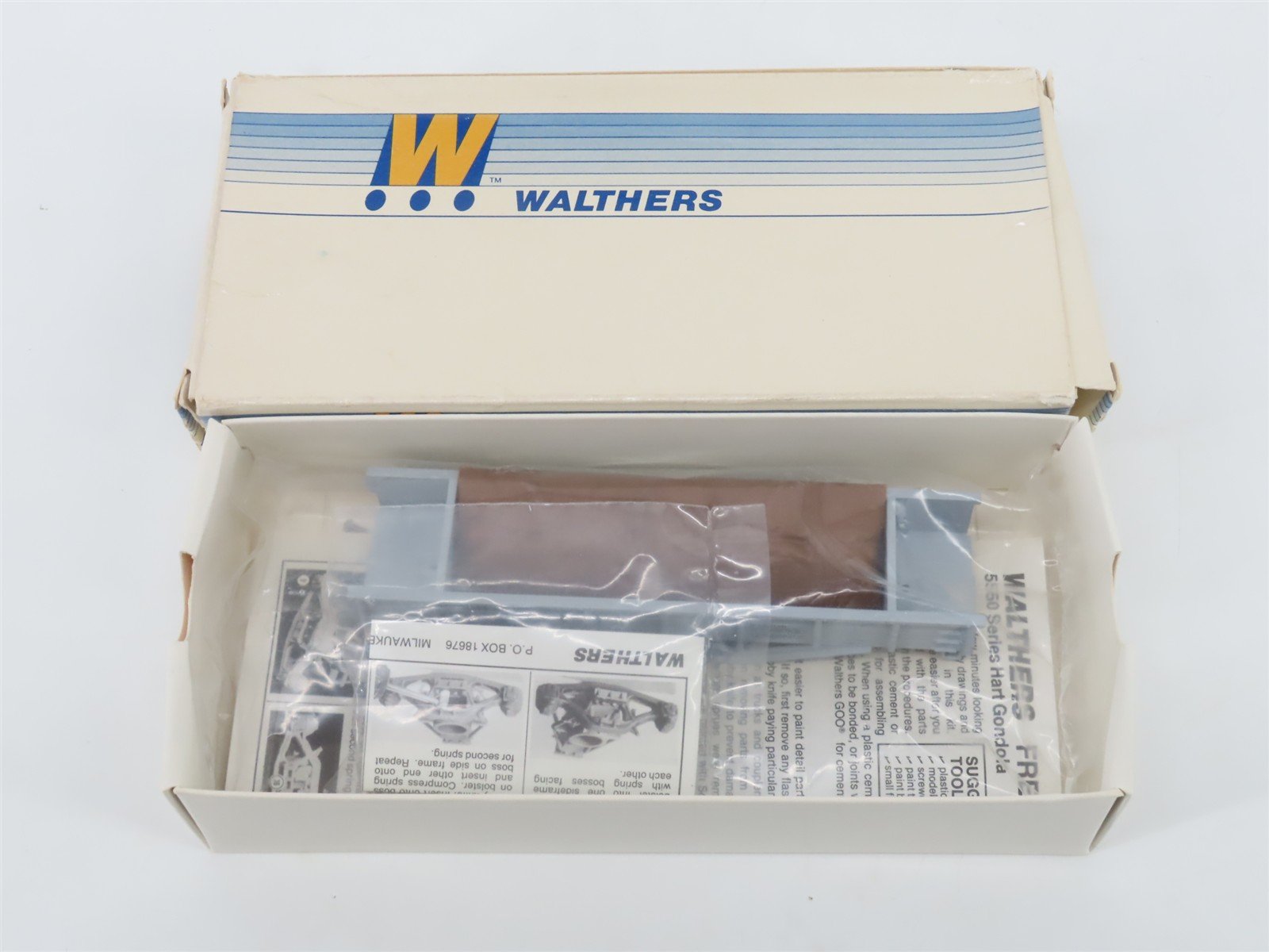 HO Walthers Kit 932-5551 MW Maintenance of Way Gray 42' Hart Gondola #206 w/Load