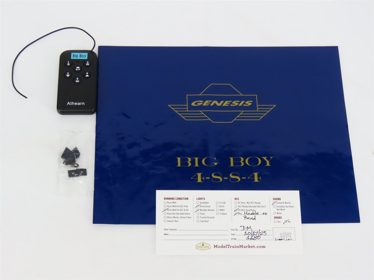 HO Scale Athearn Genesis G9152 UP Union Pacific 4-8-8-4 Steam #4005 wDCC &amp; Sound