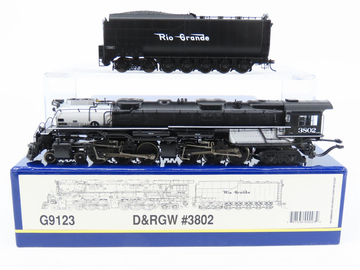 HO Scale Athearn Genesis G9123 DRGW Rio Grande 4-6-6-4 Steam #3802 wDCC &amp; Sound