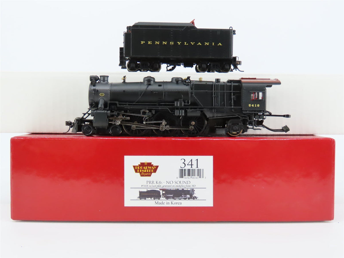 HO Scale Broadway Limited BLI 341 PRR Pennsylvania K4 4-6-2 Steam Loco #5418