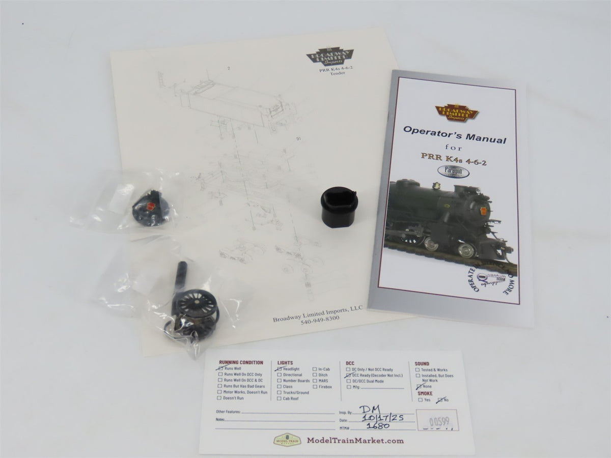 HO Scale Broadway Limited BLI 341 PRR Pennsylvania K4 4-6-2 Steam Loco #5418