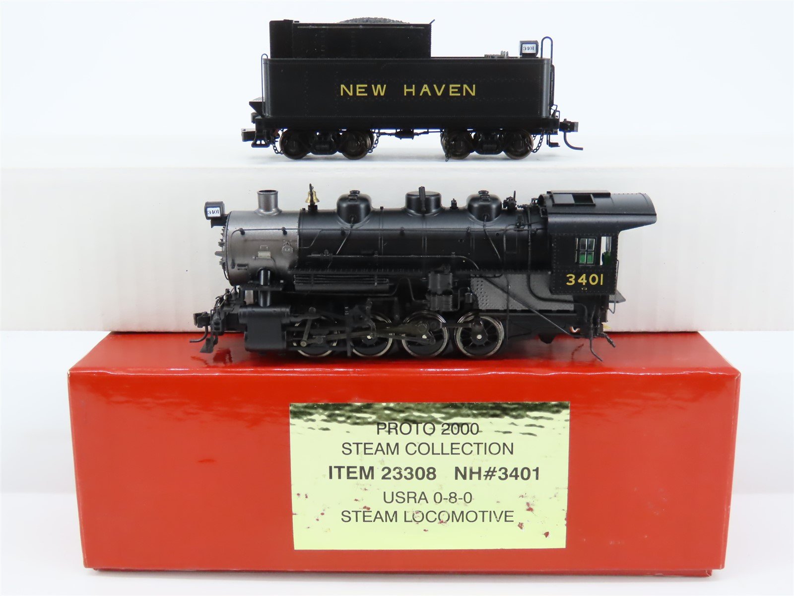 HO Scale Proto 2000 23308 NH New Haven USRA 0-8-0 Steam Locomotive #3401