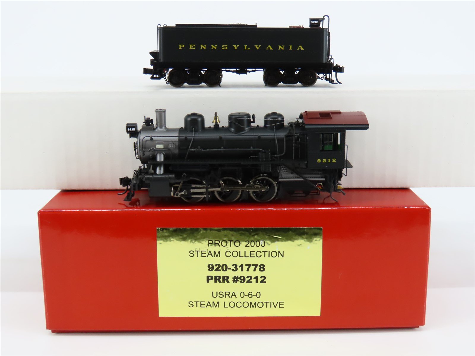 HO Scale Proto 2000 920-31778 PRR Pennsylvania 0-8-0 Steam Locomotive #9212