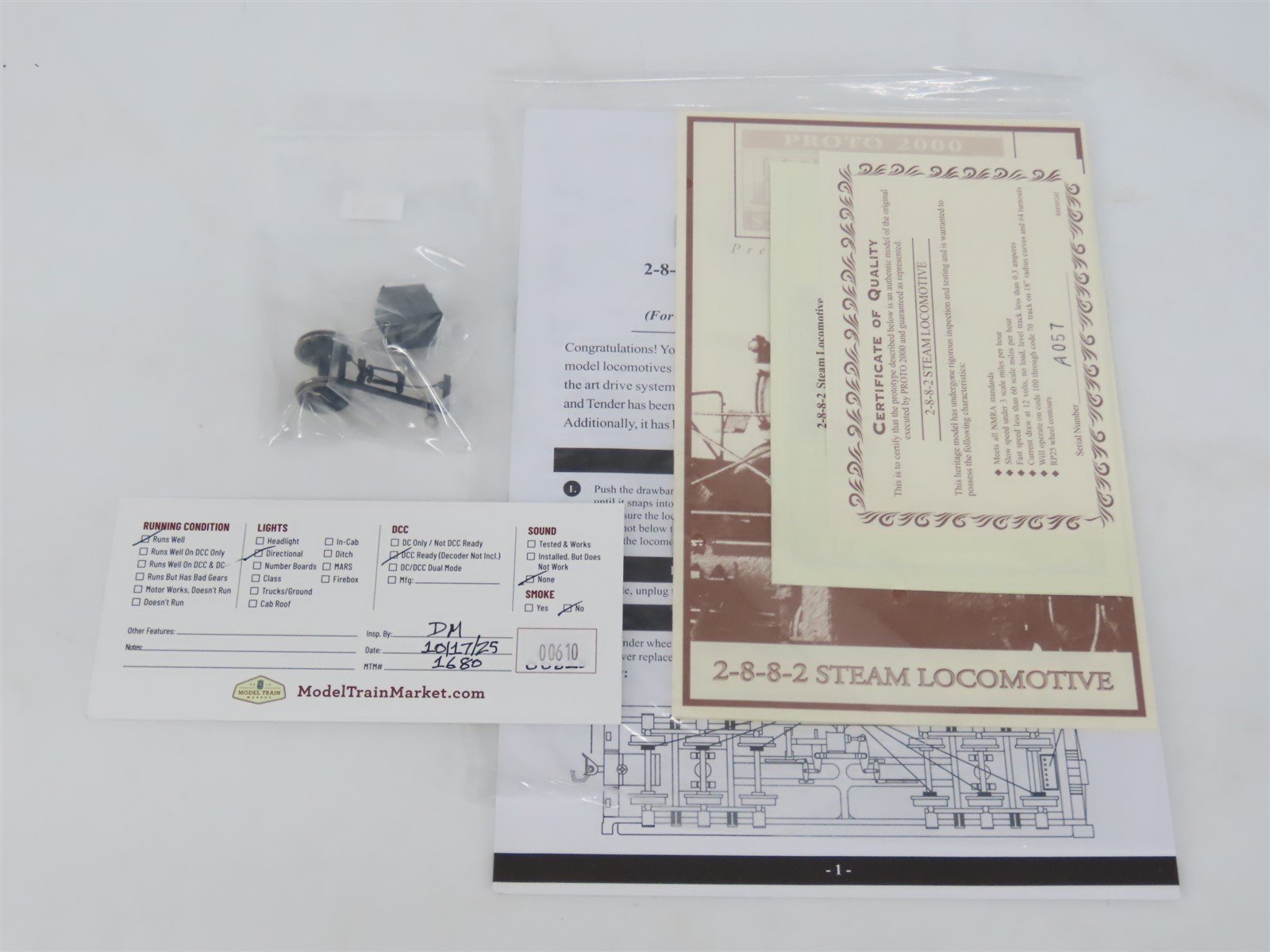 HO Scale Proto 920-32008 PRR Pennsylvania 2-8-8-2 Steam Locomotive #377