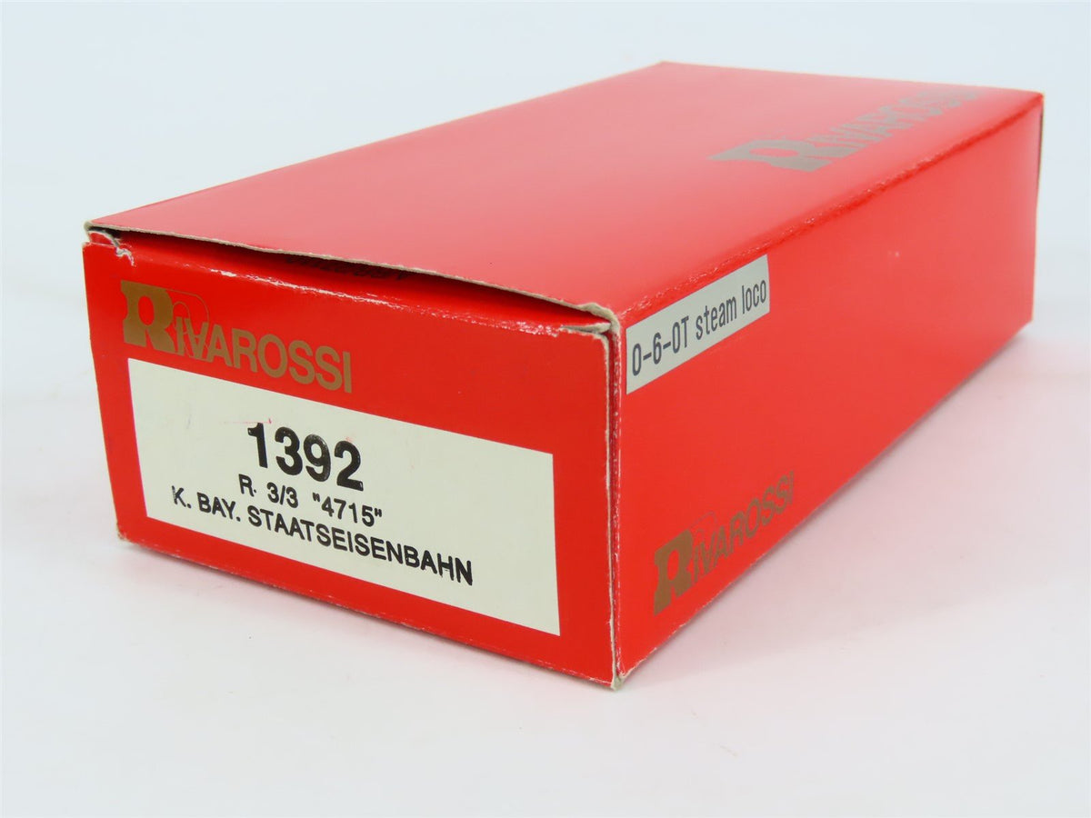 HO Scale Rivarossi 1392 K.Bay Staatseisenbahn 0-6-0 Steam Locomotive #4715