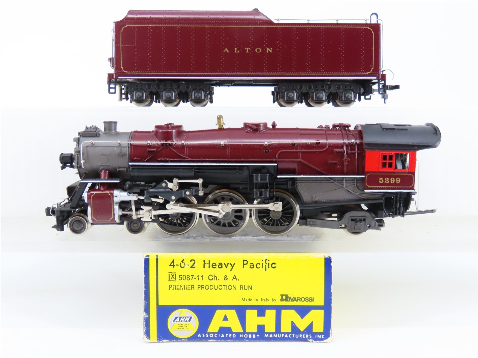 HO Scale AHM 5087-11 C&A Alton 4-6-2 Steam Locomotive #5299