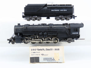 HO Scale Rivarossi 5099 B&O Baltimore & Ohio 2-10-2 Steam Locomotive #6206
