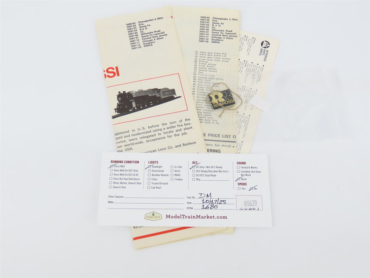 HO Scale AHM 5087-50 NMRA Heavy Pacific 4-6-2 Steam Locomotive #1980