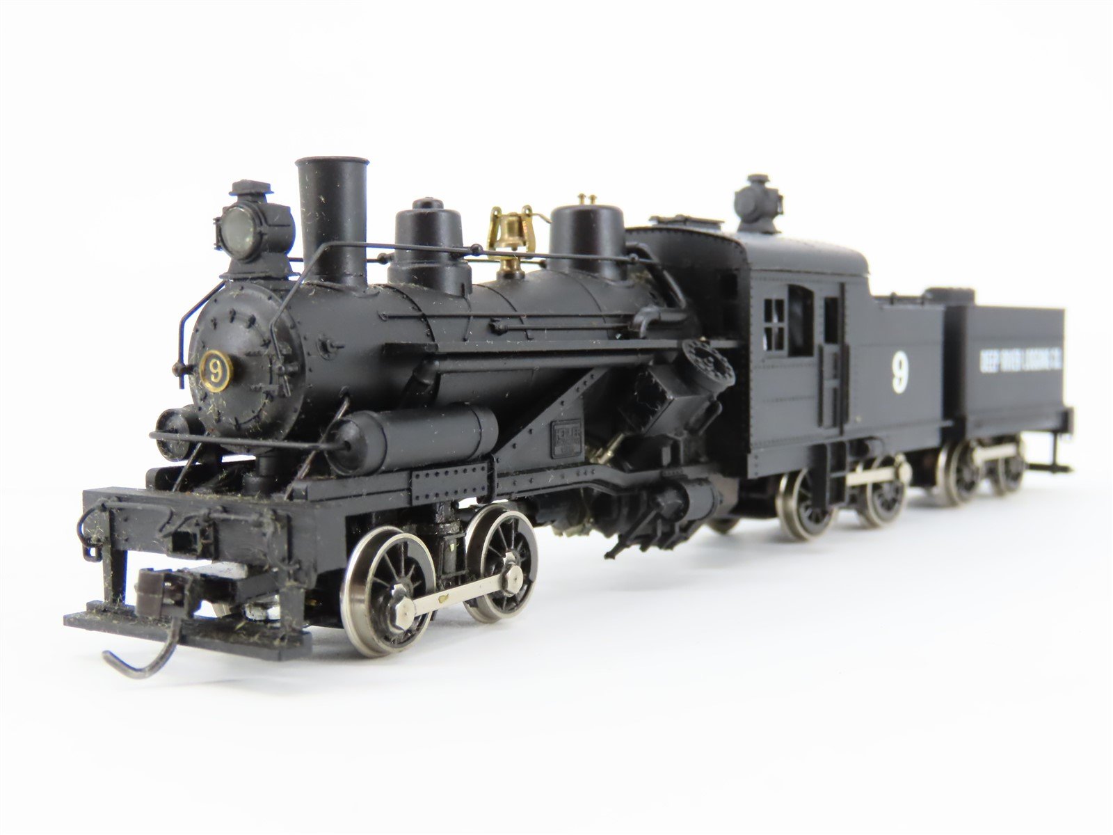 HO Scale AHM 5169-04 Deep River Logging Three Truck Heisler Steam Locomotive #9