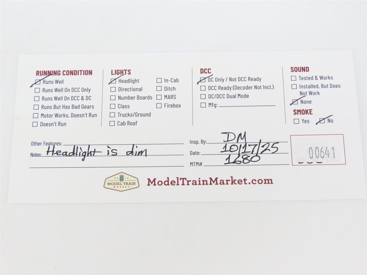 HO Scale AHM 5151 IC Railway &quot;Casey Jones&quot; 4-6-0 Steam Locomotive #382