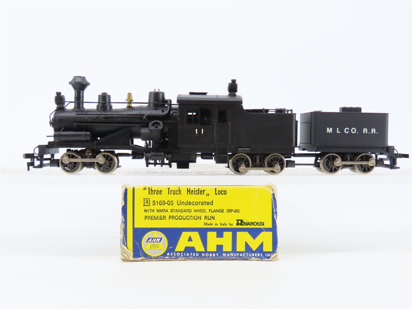 HO Scale AHM 5169-05 MLCO Railway Three Truck Heisler Steam Loco #11 CUSTOM