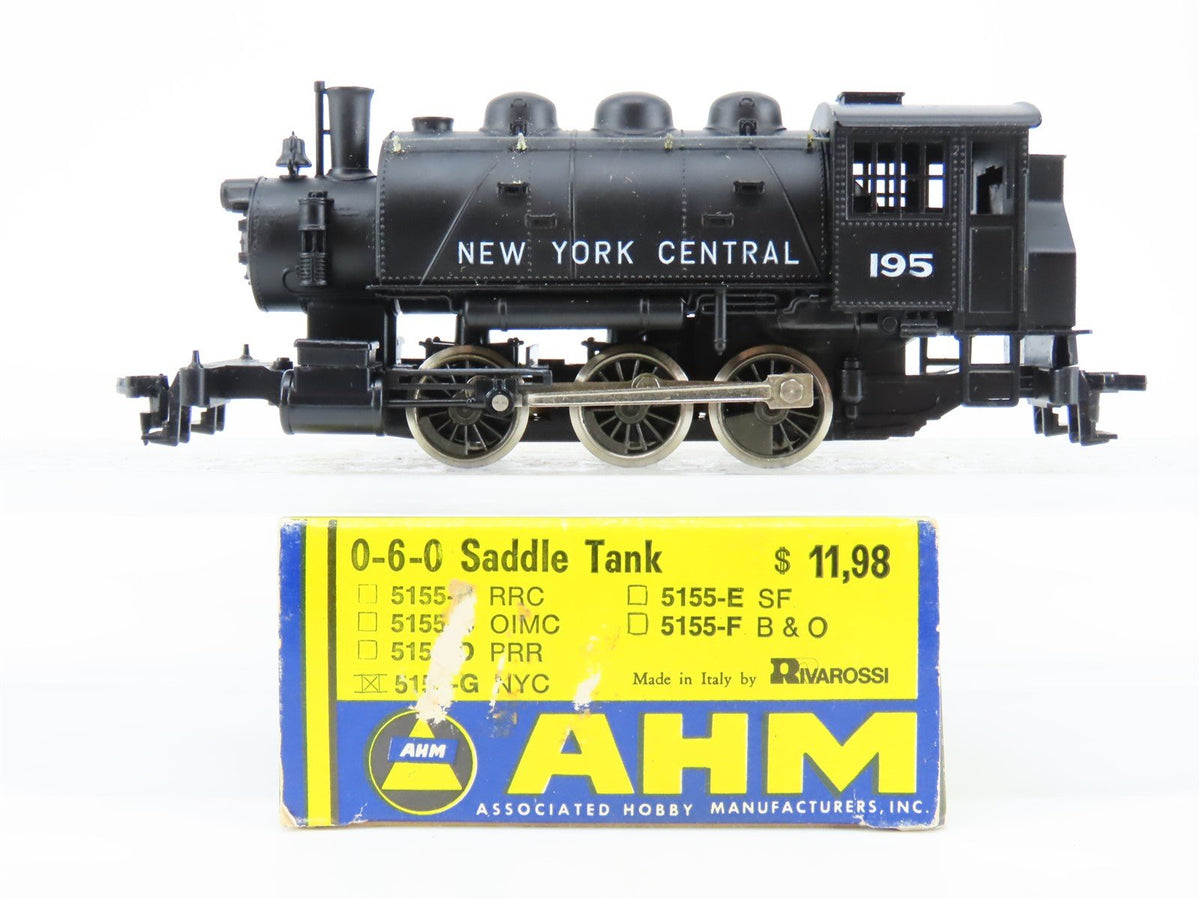 HO Scale AHM 5155-G NYC New York Central 0-6-0 Steam Locomotive #195