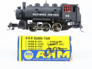 HO Scale AHM 5155-F B&O Baltimore & Ohio Saddle Tank 0-6-0 Steam Loco #38