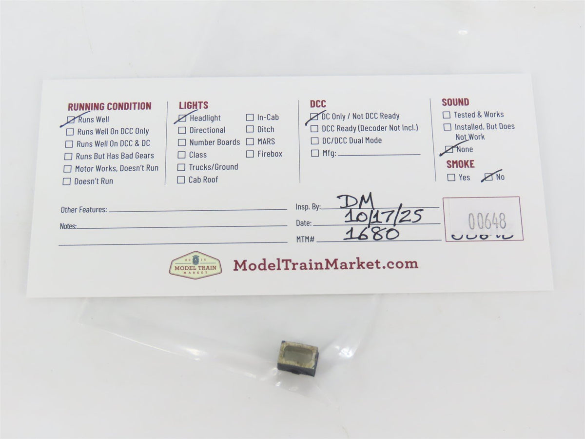 HO Scale AHM 5155-F B&amp;O Baltimore &amp; Ohio Saddle Tank 0-6-0 Steam Loco #38