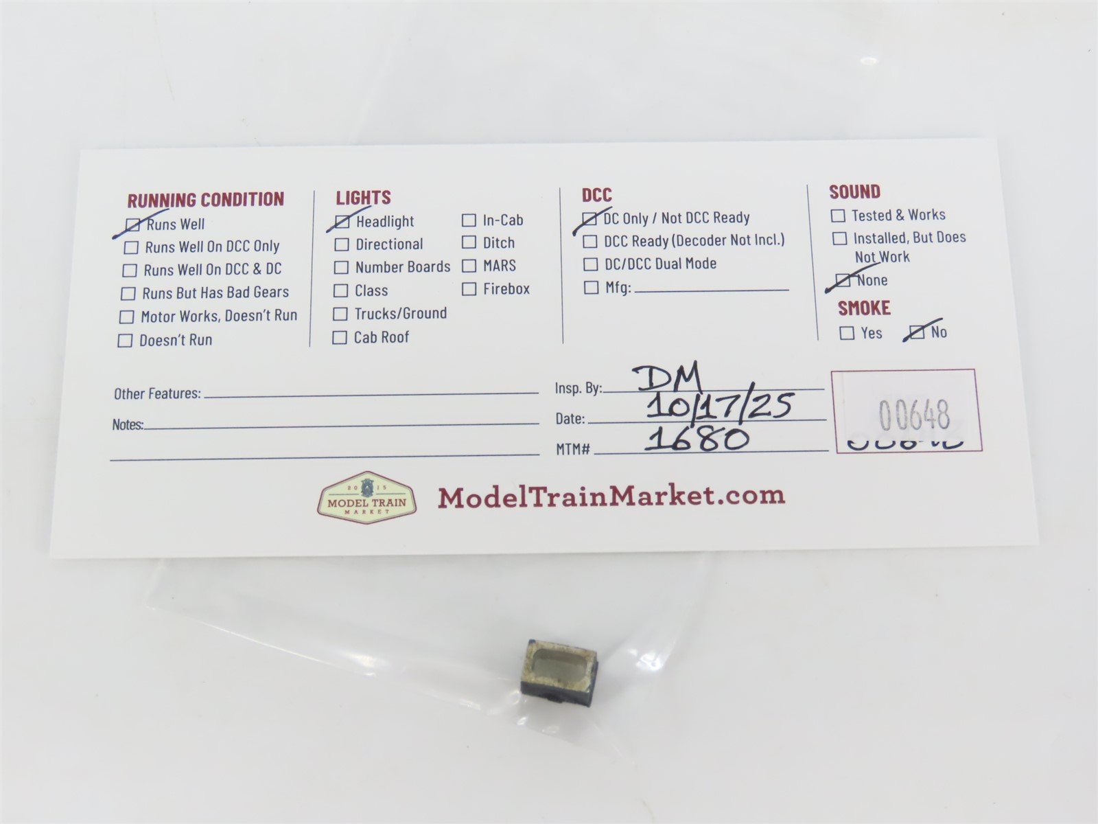 HO Scale AHM 5155-F B&O Baltimore & Ohio Saddle Tank 0-6-0 Steam Loco #38