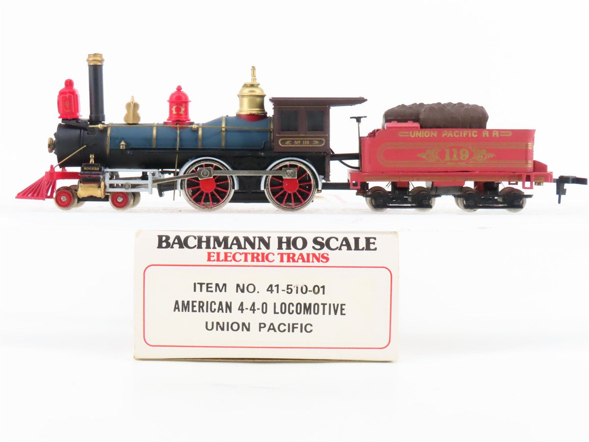 HO Scale Bachmann 41-510-01 UPRR Union Pacific 4-4-0 American Steam #119