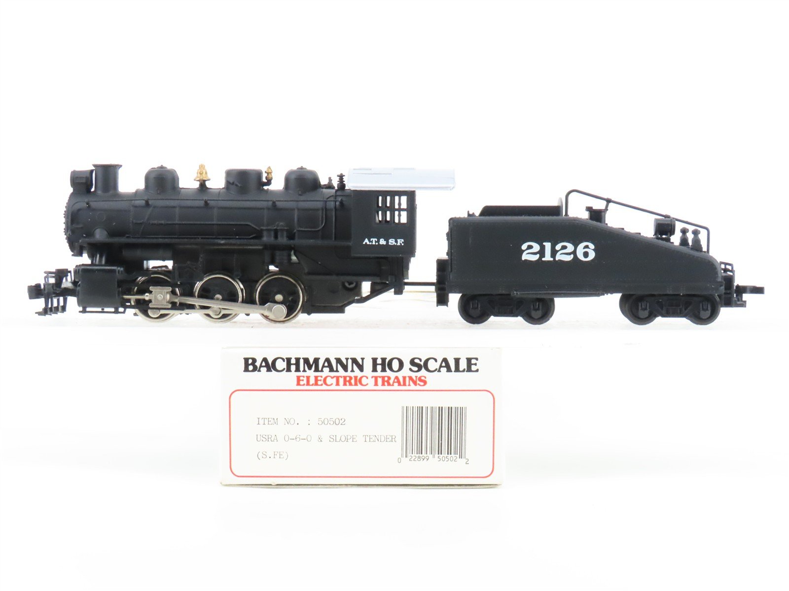 HO Scale Bachmann 50502 ATSF Santa Fe USRA 0-6-0 Steam #2126