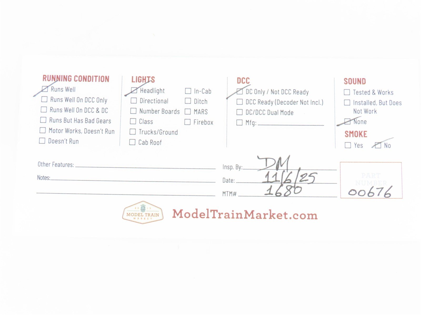 HO Scale Bachmann 50502 ATSF Santa Fe USRA 0-6-0 Steam #2126