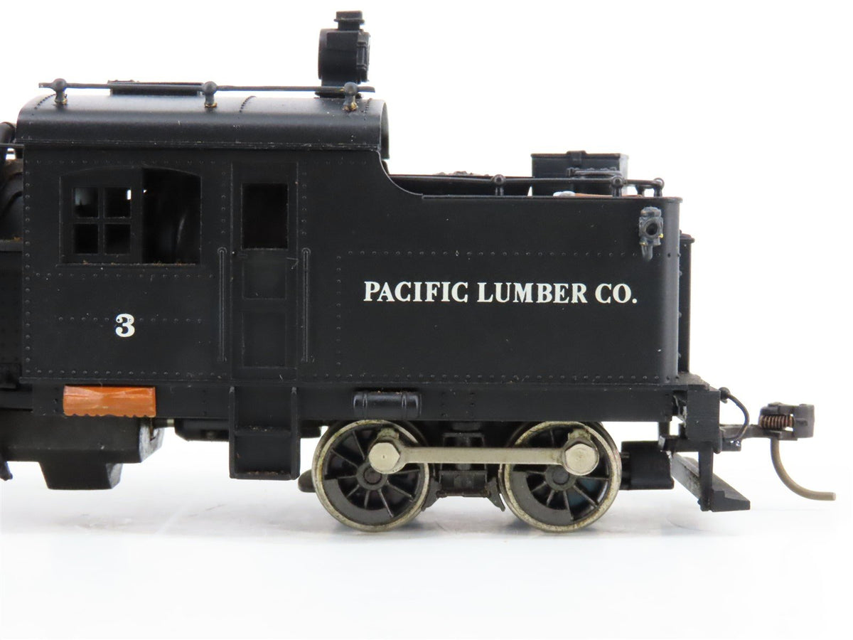 HO Scale Rivarossi Pacific Lumber Co. 2-Truck Heisler Steam #3 - Customized